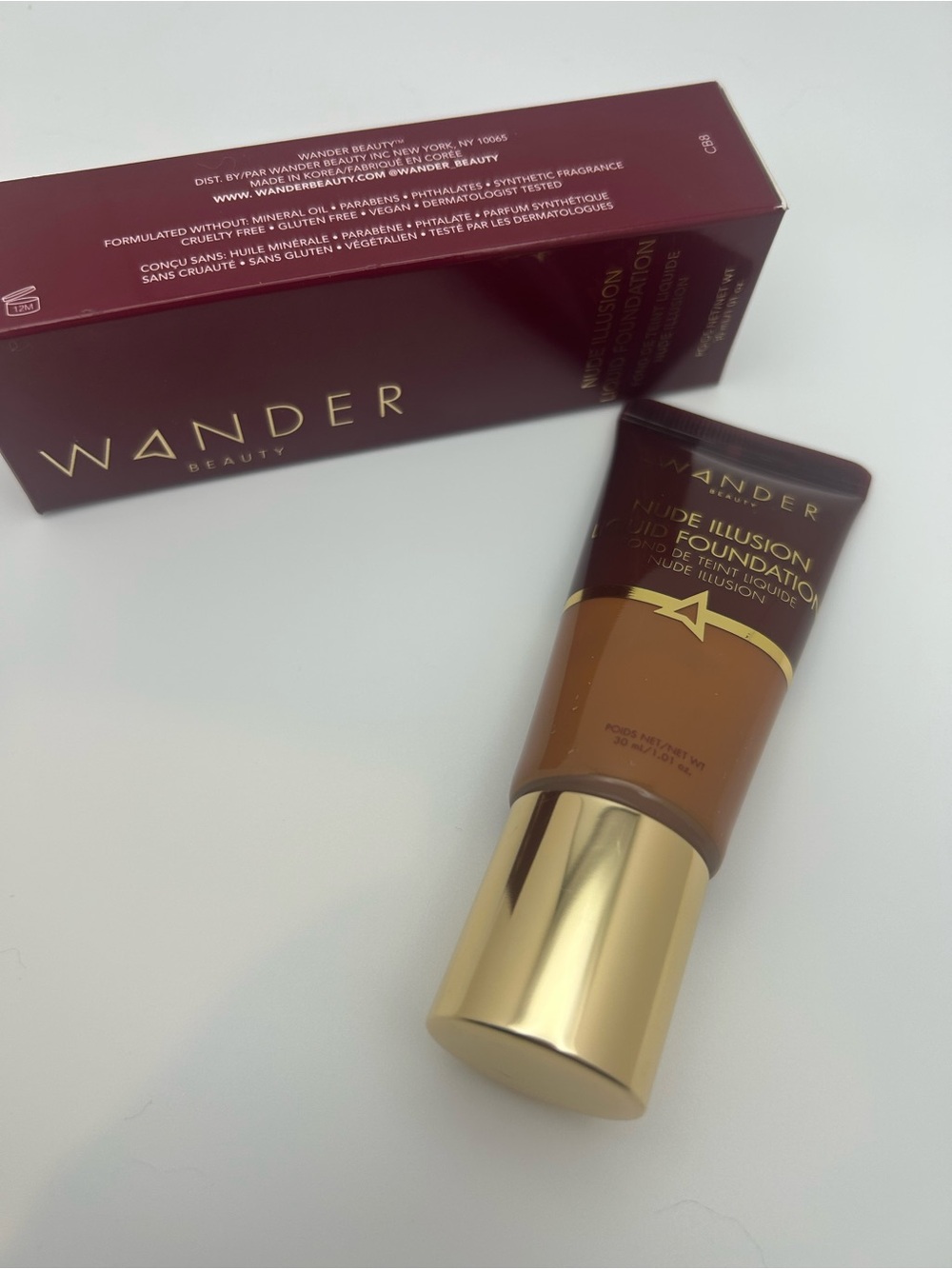 Wander Beauty Nude Illusion Fluid Foundation - golden rich